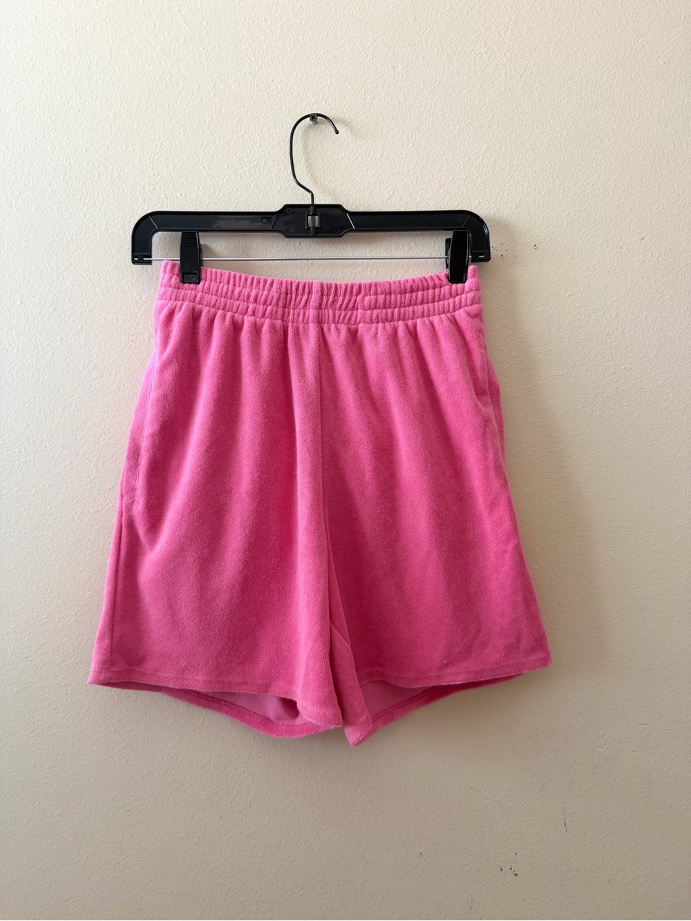 NWT SKIMS Hot Pink Terry Shorts XXS